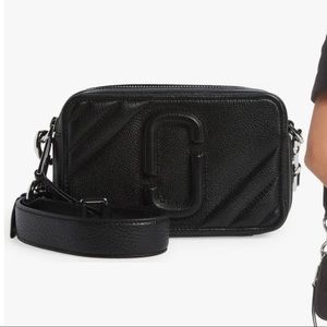 Marc Jacobs Black Compact Leather Crossbody Camera Bag